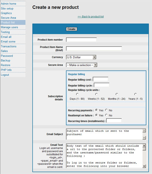 Creating memnbership areas