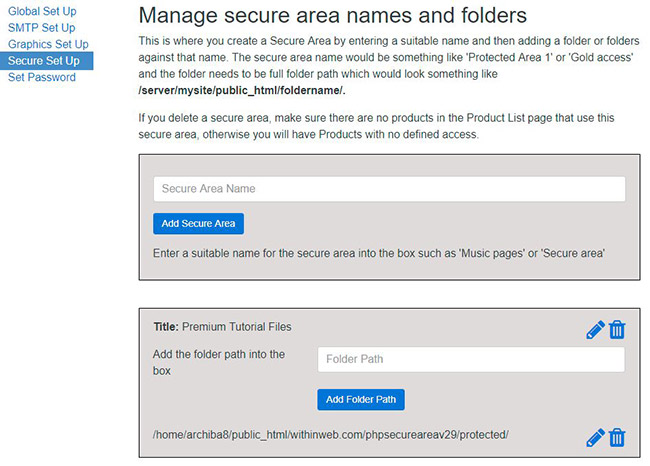 Creating secure membership areas