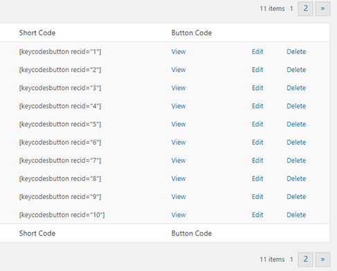 second item listing screen